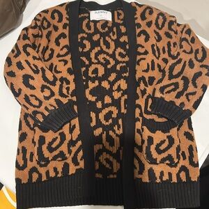 Old Navy Girls Leopard Cardigan Sweater